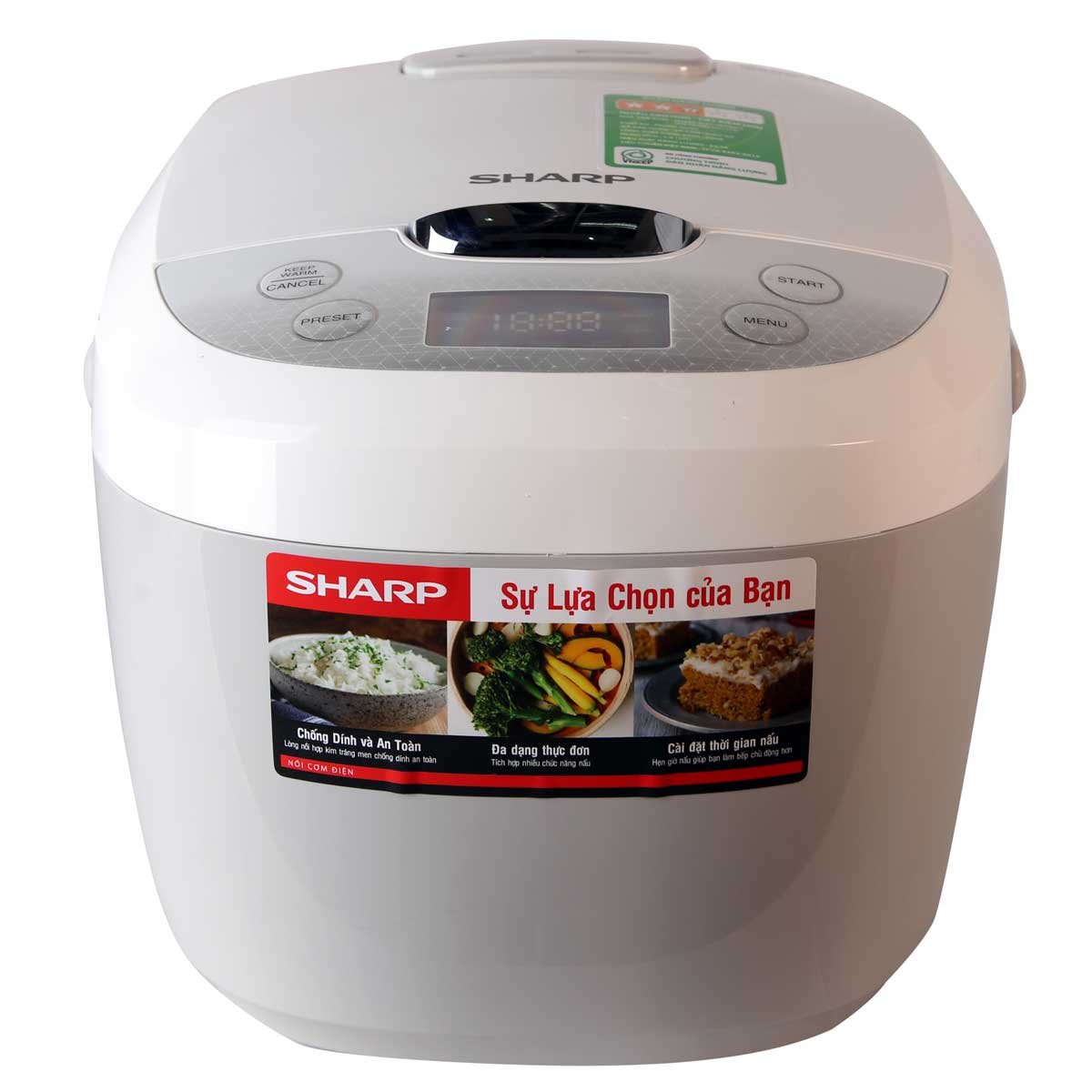 Nồi cơm điện Sharp 1.8 lít KS-COM186EV-GL