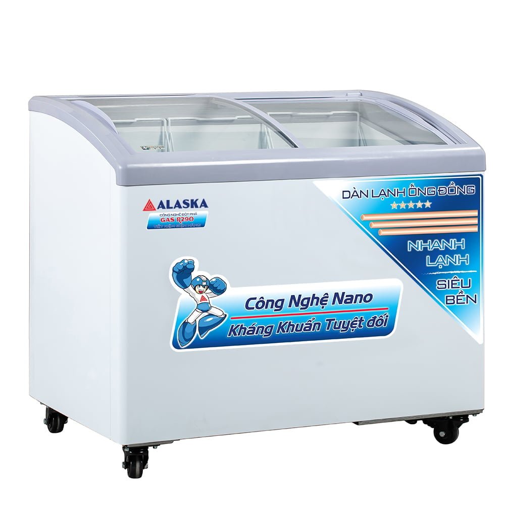 Tủ Đông Kính Cong Alaska inverter KC210CI