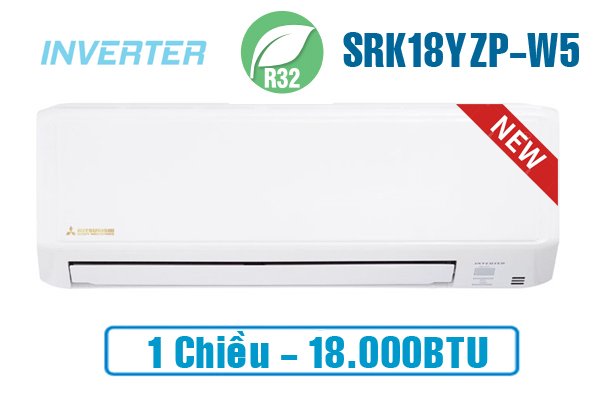 Điều hòa Mitsubishi Heavy inverter 18000BTU 1 chiều SRK18YZP-W5